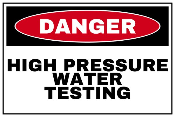 High Pressure Water Testing — Pool & Water Safety design