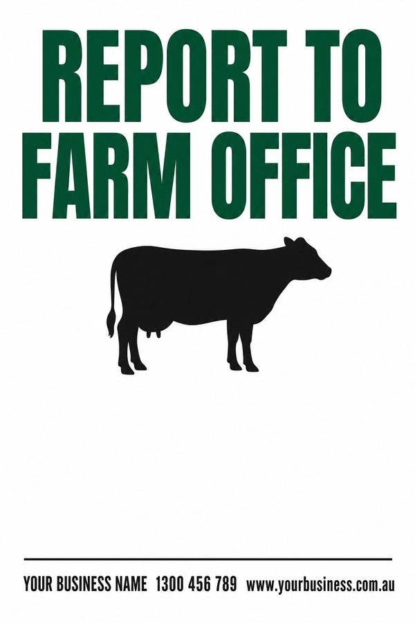 REPORT TO FARM OFFICE — Reception & Office design