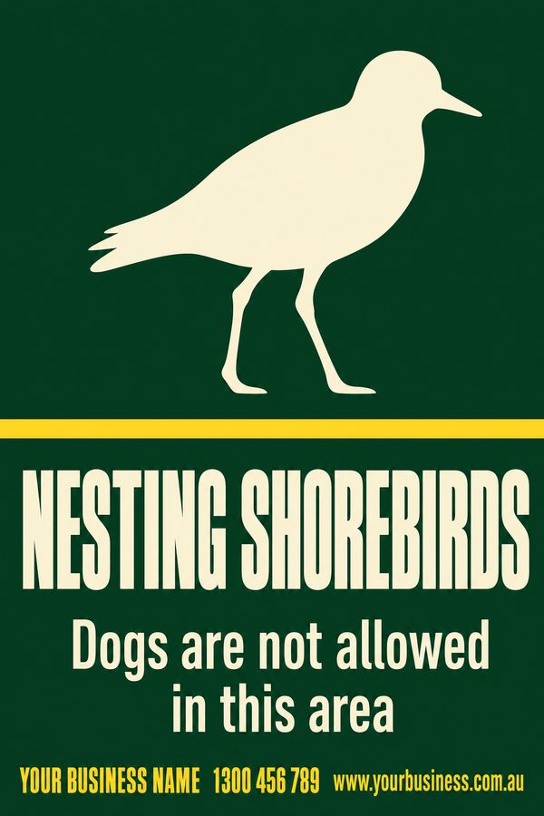 NESTING SHOREBIRDS — Snake & Wildlife Warning design
