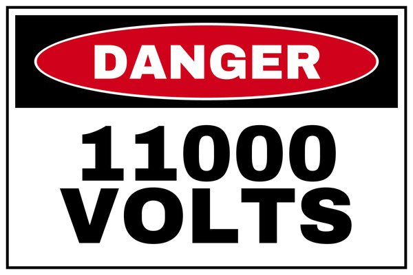 11000 Volts — Danger design