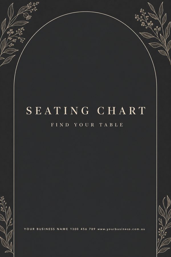 Seating Chart Charcoal 2 — Weddings design