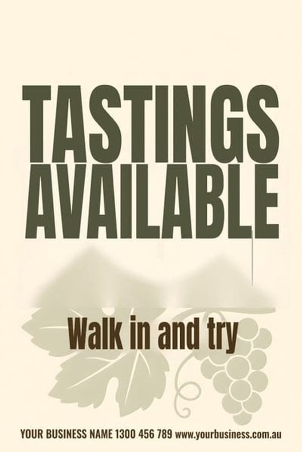 Tastings Available — Café & Restaurant design