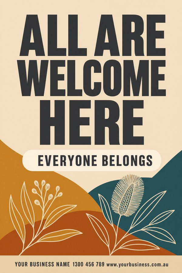 All Welcome Here Sand — Awareness days & causes design