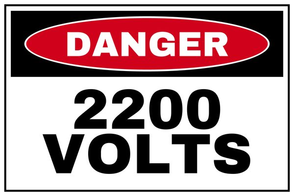 2200 Volts — Danger design