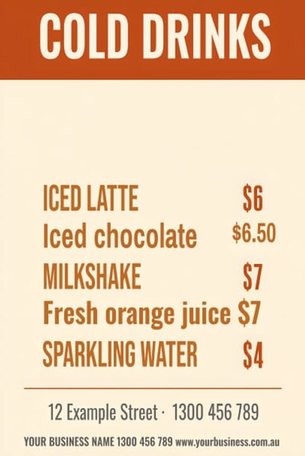 Cold Drinks — Café & Restaurant design