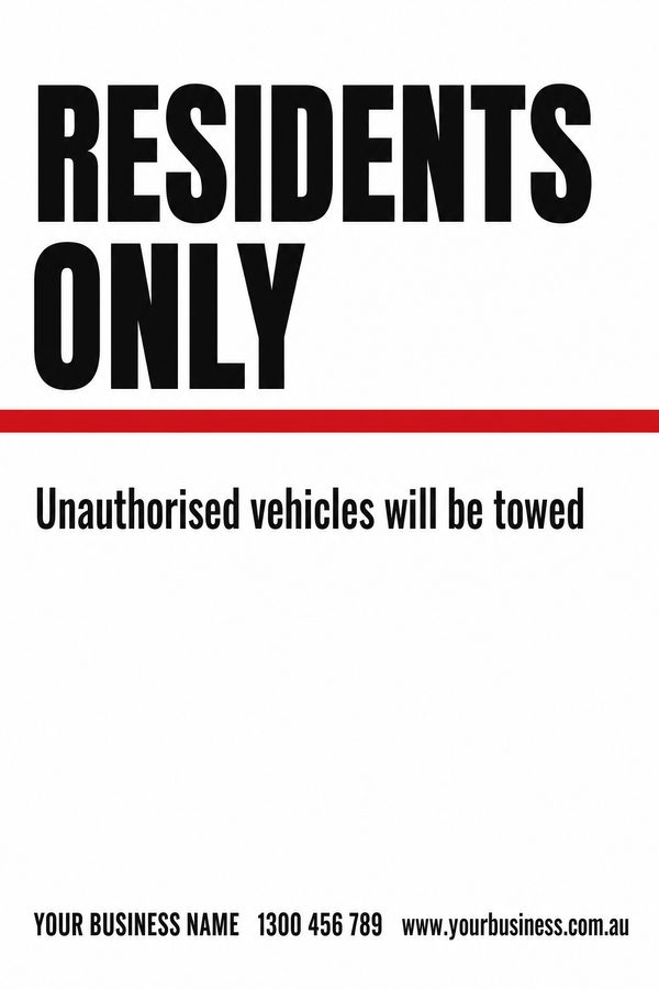 Residents Only — Private Property design