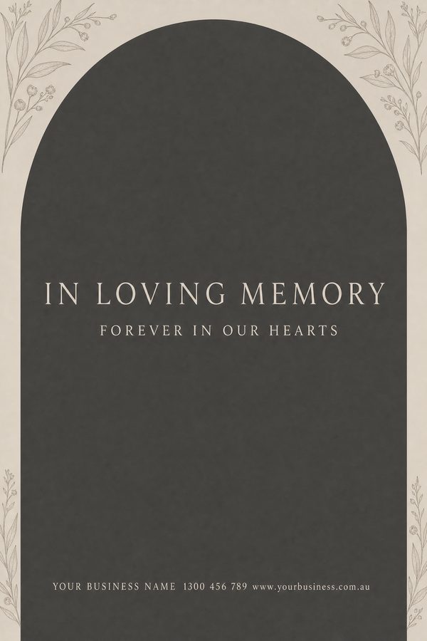 In Loving Memory Grey 2 — Home, personal & memorial design