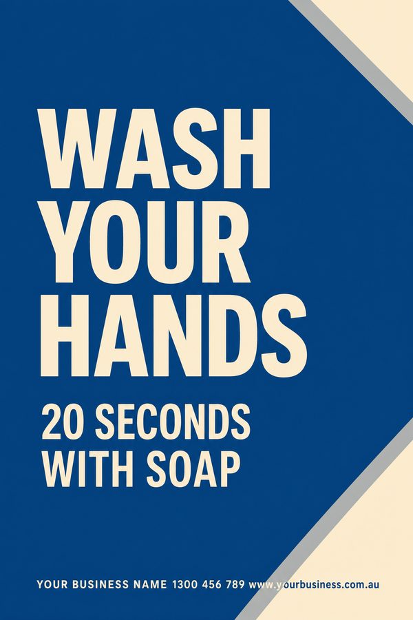 Wash Hands Blue — Health, clinic & hygiene design