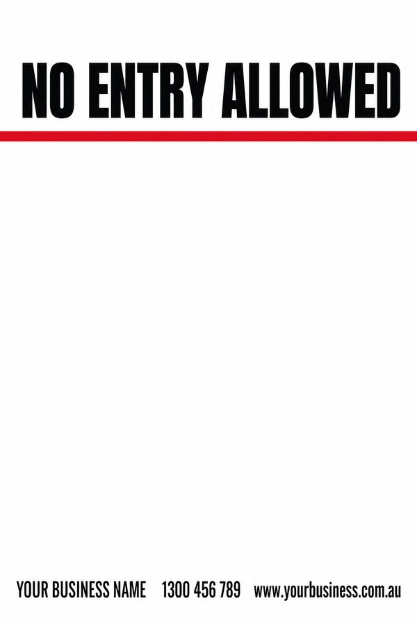 No Entry Allowed — Private Property design