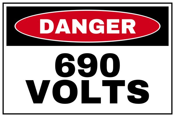 690 Volts — Danger design