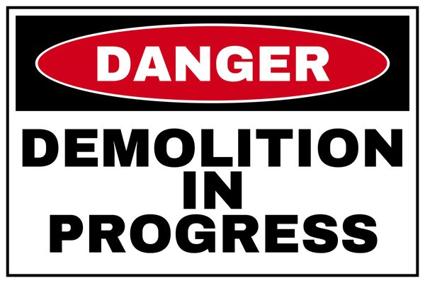 DEMOLITION IN PROGRESS — Construction Site design