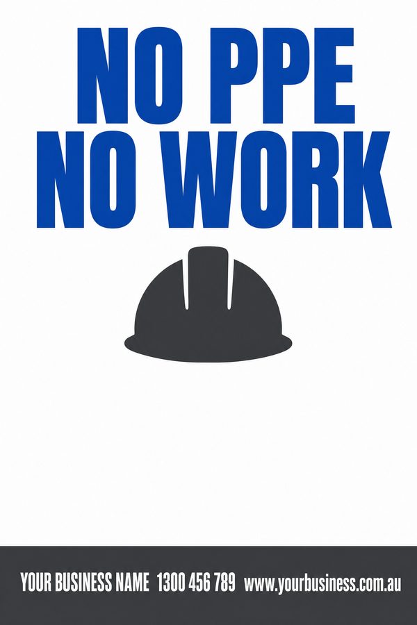 No PPE No Work — No Entry & Prohibition design