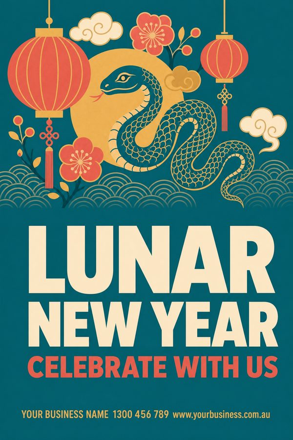 Lunar New Year Teal — Seasonal & holidays design