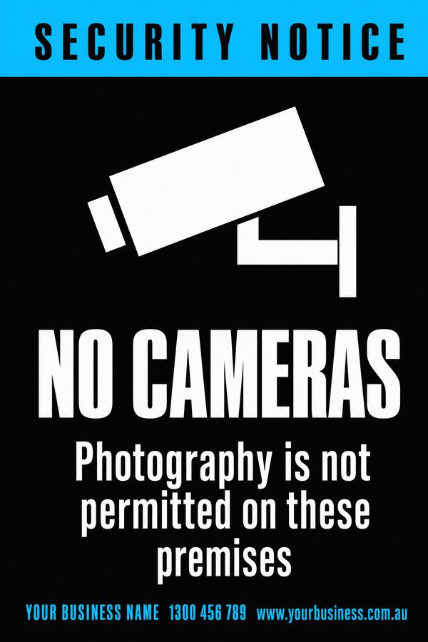 No Cameras — No Entry & Prohibition design
