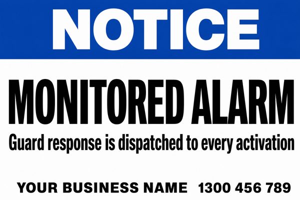 Notice Monitored Alarm — CCTV & Security design
