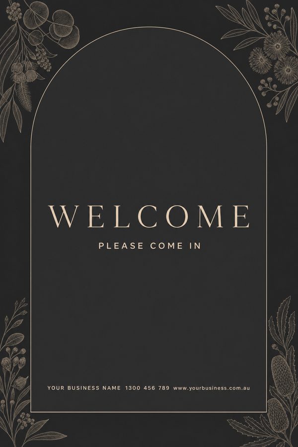 Welcome Charcoal 2 — Home, personal & memorial design