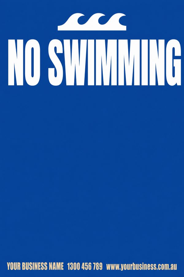 No Swimming — No Entry & Prohibition design