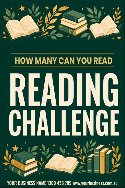 Reading Challenge — Book Week Signs (corflute) design for Book Week