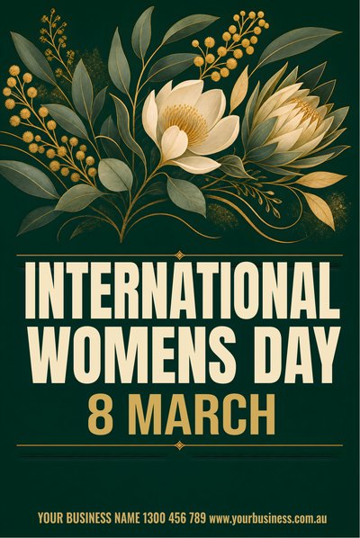 International Women's Day — Botanical — International Women's Day Signs (corflute) design for International Women's Day