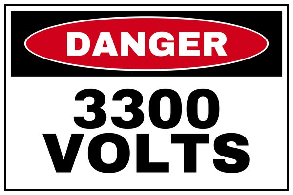 3300 Volts — Danger design