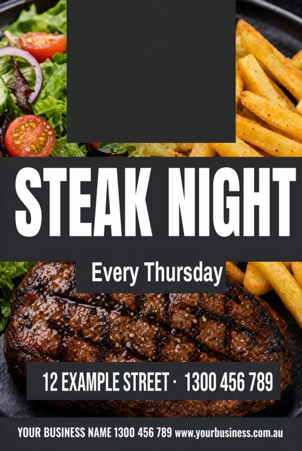 Steak Night — Café & Restaurant design