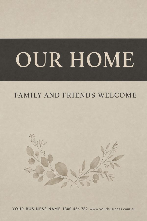 Our Home Grey — Home, personal & memorial design
