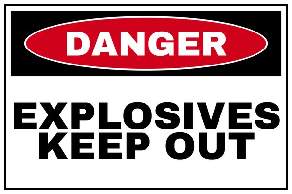 Explosives Keep Out — Private Property design