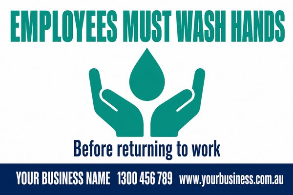 Employees Must Wash Hands — Mandatory & PPE design