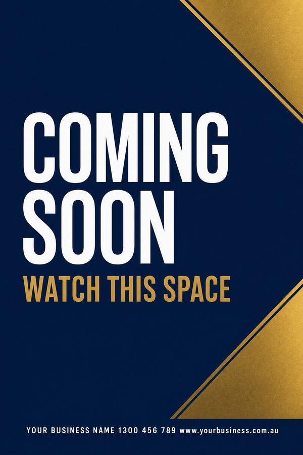 Coming Soon Navy — Real estate design