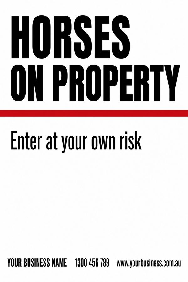Horses on Property — Private Property design