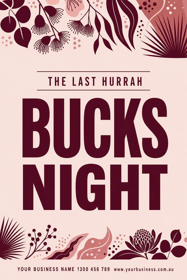 Bucks Night Blush 2 — Parties & celebrations design