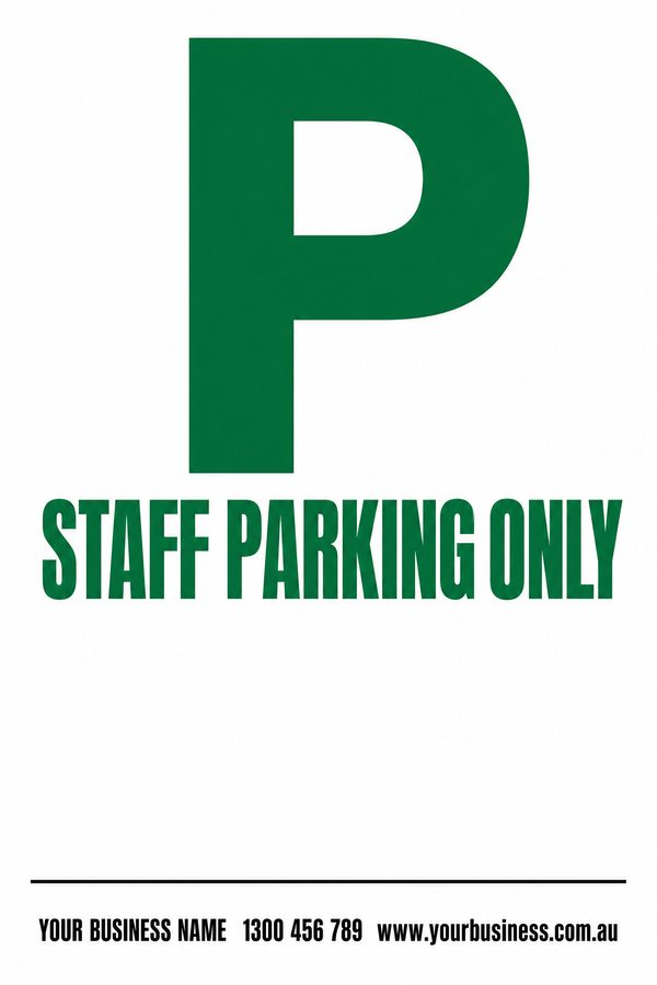 Staff Parking Only — Parking design