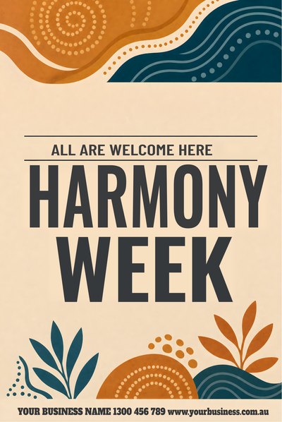 Harmony Week — Everyone Belongs — Harmony Week Signs (corflute) design for Harmony Week
