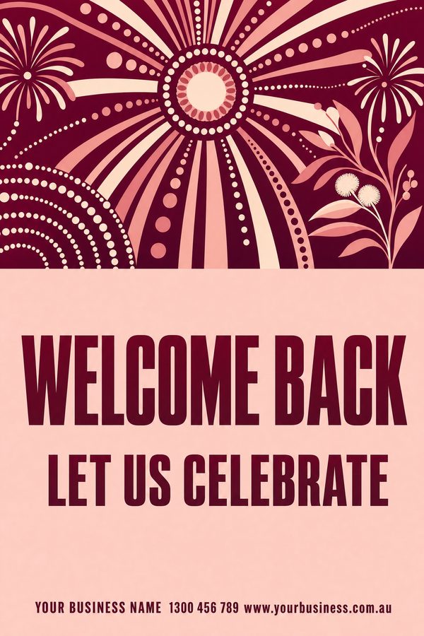 Welcome Back Blush — Parties & celebrations design
