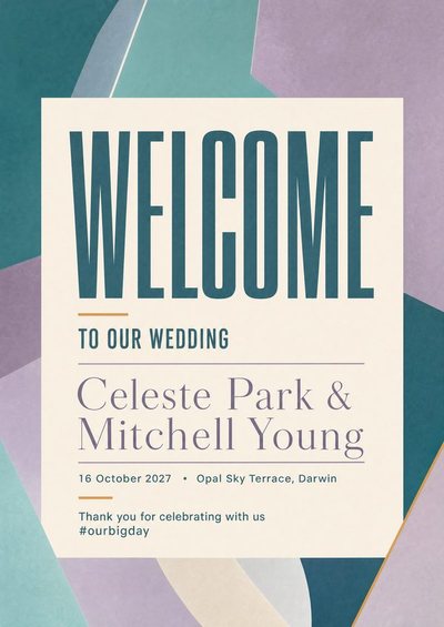 Welcome — Opal — Foam Board Wedding Welcome Signs & Seating Charts design for Wedding
