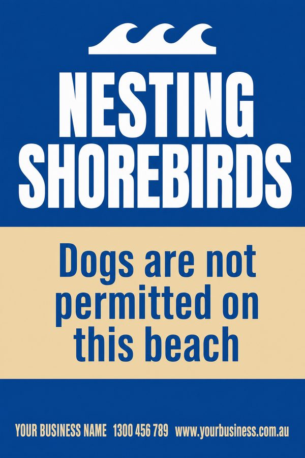 NESTING SHOREBIRDS 2 — Snake & Wildlife Warning design