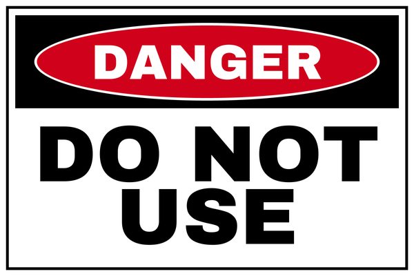 Do Not Use — No Entry & Prohibition design