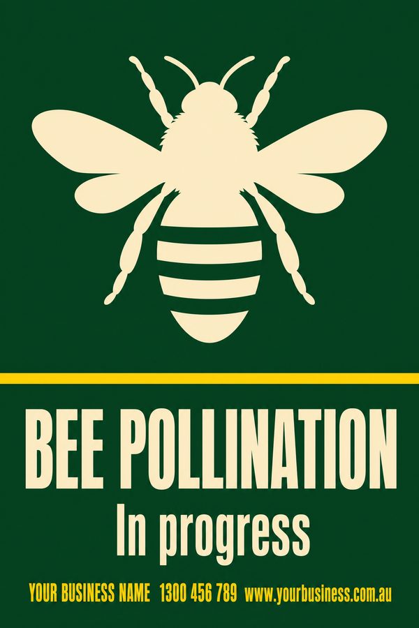 BEE POLLINATION — Snake & Wildlife Warning design