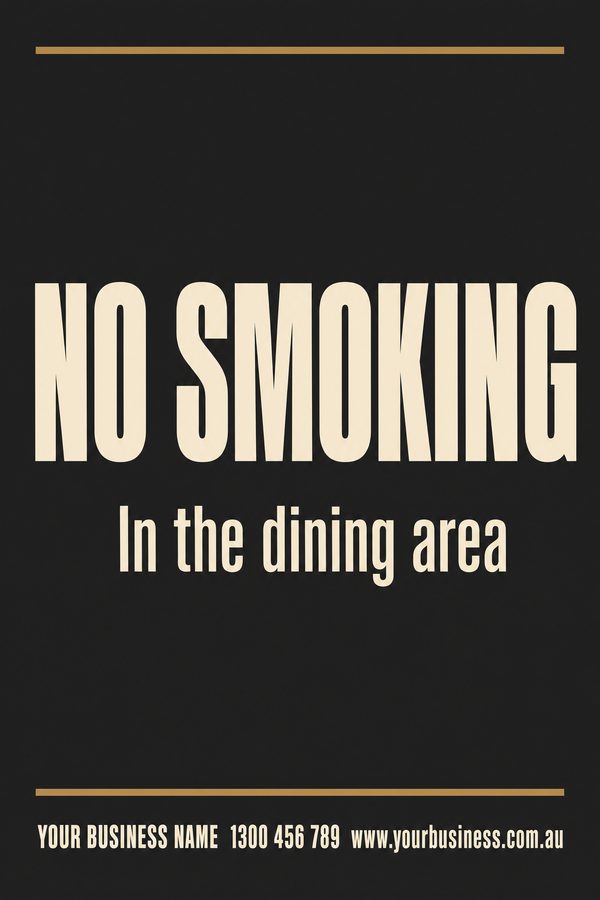 No Smoking — No Entry & Prohibition design