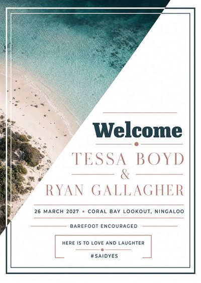 Welcome — Coastal — Foam Board Wedding Welcome Signs & Seating Charts design for Wedding