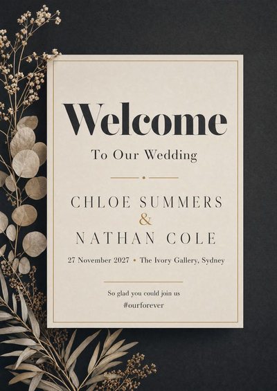 Welcome — Luxe — Foam Board Wedding Welcome Signs & Seating Charts design for Wedding