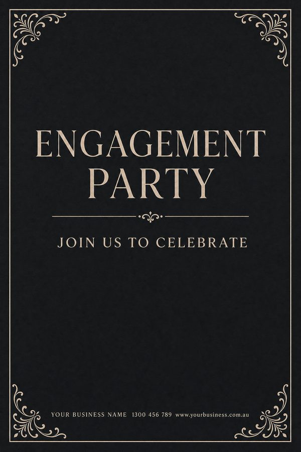 Engagement Party Charcoal 2 — Weddings design