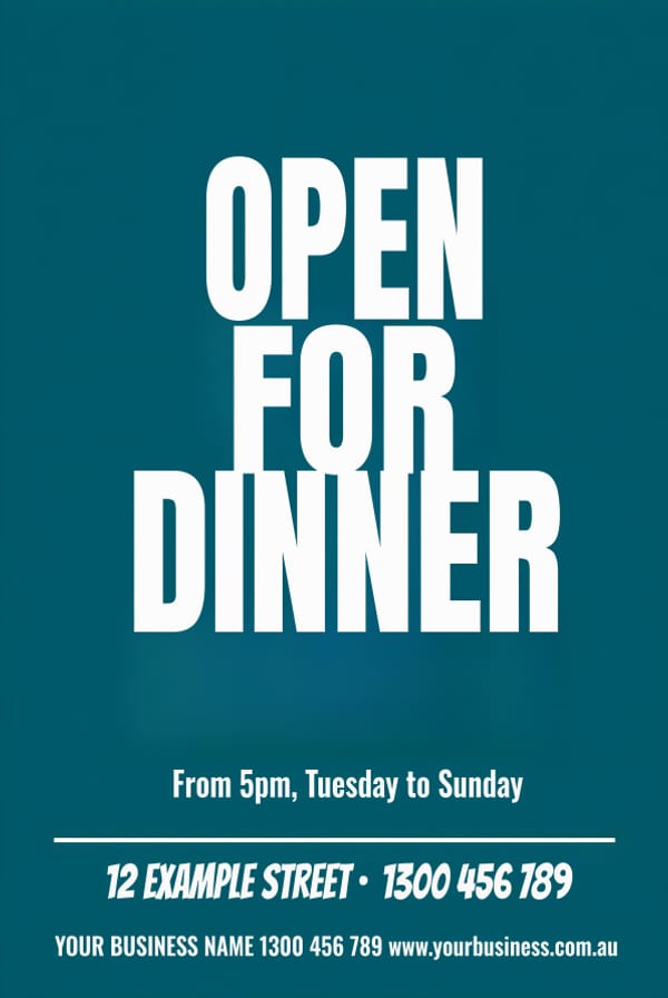 Open For Dinner — Café & Restaurant design