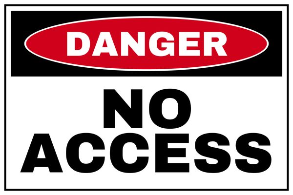 No Access — No Entry & Prohibition design