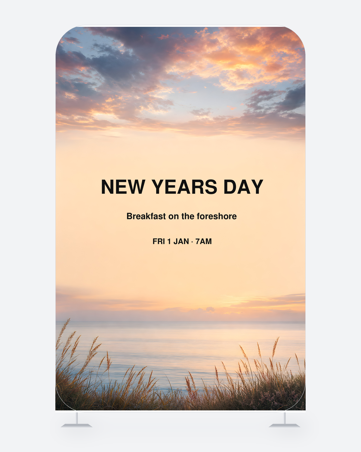 New Year's Day — Foreshore Breakfast — backdrop wall