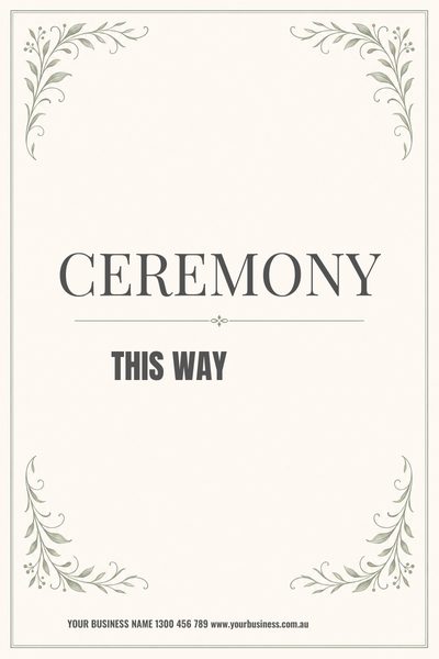 Ceremony Ivory 2 — Wedding Welcome Signs & Seating Charts design for Wedding