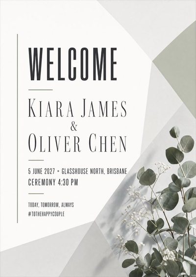 Welcome — Modern — Foam Board Wedding Welcome Signs & Seating Charts design for Wedding