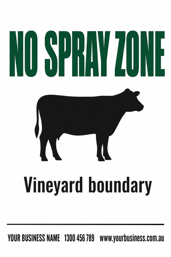 No Spray Zone — No Entry & Prohibition design