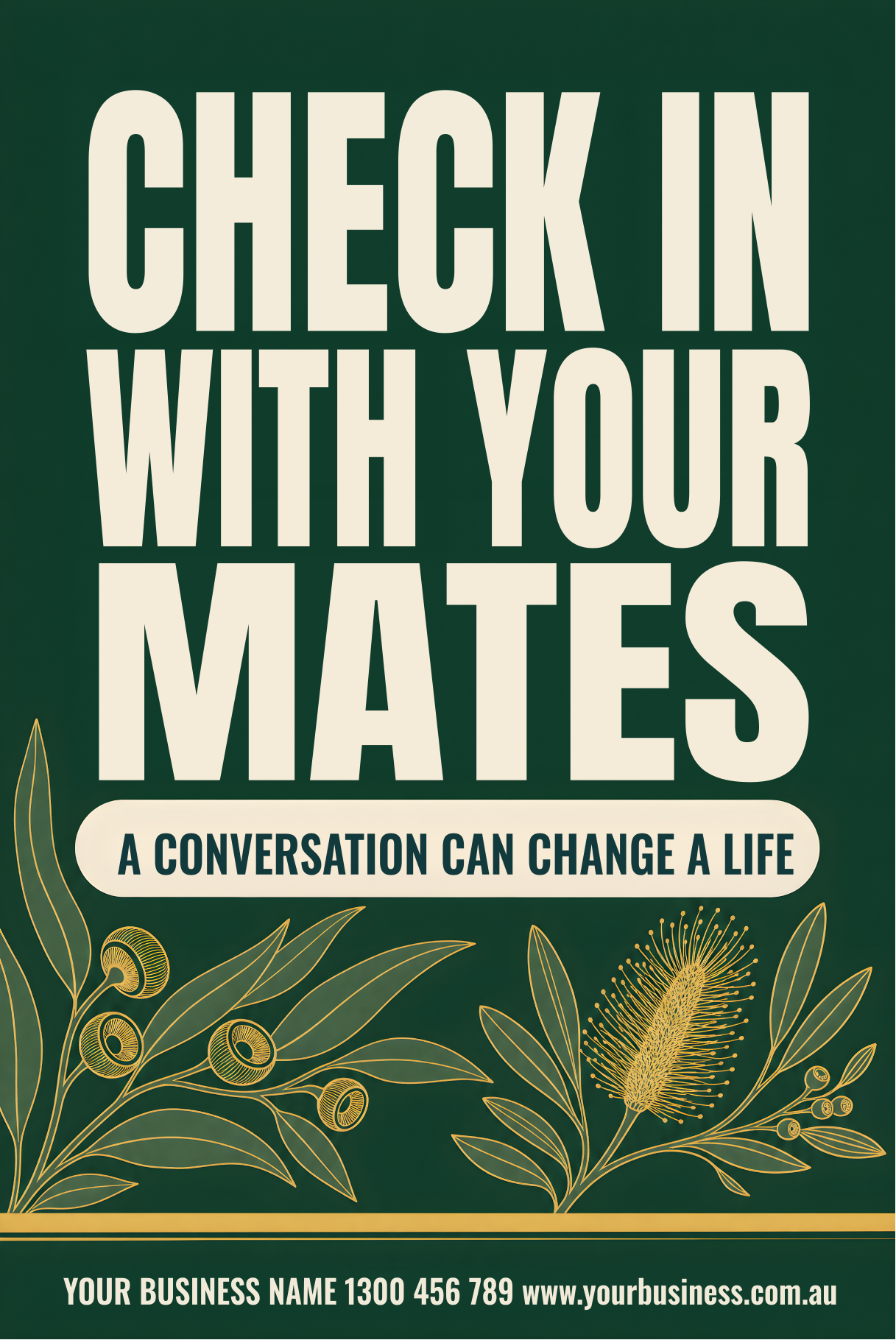 Check In With Your Mates — RU OK Day corflute sign