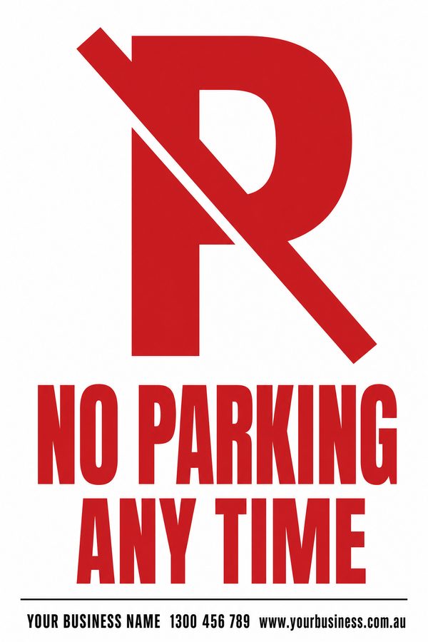 No Parking Any Time — Parking design